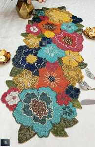 <b>Beaded</b> <b>Placemat</b> Handmade Luxury Dining Holiday Decor Customizable Design Durable Non-Slip Easy to Use MS Handicraft Unique Piece - Product Image 2