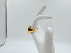 Anillos de racimo chapados en oro hechos a mano Joyas de latón artesanales con lujoso acabado dorado - Product Image 2