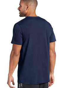 Camiseta Casual de Manga Corta para Hombre, Color Azul Marino, 100% Algodón, Cuello Redondo, Corte Regular, Color Sólido, Transpirable, Jersey de 180g - Product Image 2