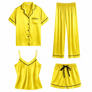 Pyjamas élégants pour femmes de haute qualité, personnalisables, 100 % coton tissé, respirants, pour l'été et le printemps, vente en gros, longs - Product Image 1