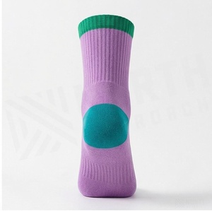 Crew <b>Socks</b> Geometric Pattern Blue Breathable <b>Running</b> <b>Socks</b> for Adults Spring Season - Product Image 2