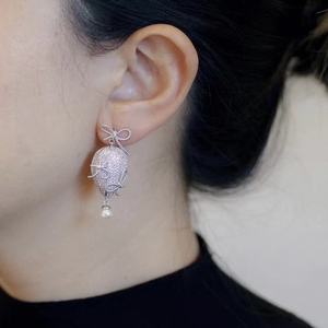 ต่างหูเงินแท้ประดับมุกธรรมชาติสำหรับฤดูใบไม้ผลิฤดูร้อน 10-9 มม. ของขวัญวันเกิดทรงกลมเกือบไร้ตำหนิ - Product Image 4