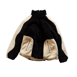 OEM Custom Embroidery Logo Oversized Colorblock Winter Sherpa <b>Fleece</b> <b>Jacket</b> for Men Customized Sherpa <b>Fleece</b> <b>Jacket</b> for Unisex - Product Image 1