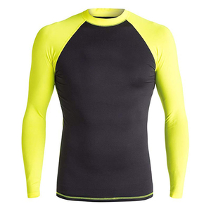 Chemises de compression unisexes respirantes avec logo personnalisé sur le devant, manches longues, pour la gym, le MMA, le BJJ, rashguard en Spandex/Polyester - Product Image 1