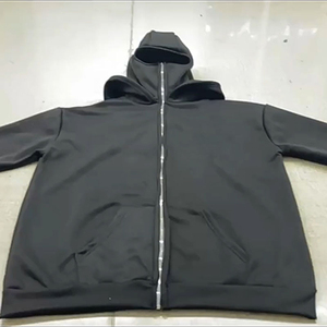 Custom Oversized Full <b>Zip</b> <b>Hooded</b> Sweatshirt 100% Cotton Heavyweight Men's Streetwear Hoodies OEM Manufacturer Eco-friendly USA - Product Image 4