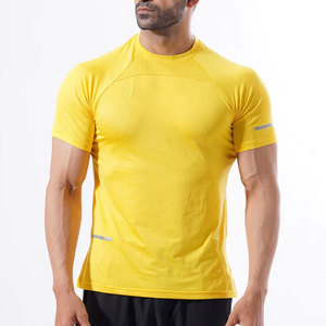 T-shirt Homme Confortable et Extensible à Col Rond, Coupe Musclée, Couleur Unie, Vêtement de Sport – Prix Bas Usine, Meilleures Ventes - Product Image 1