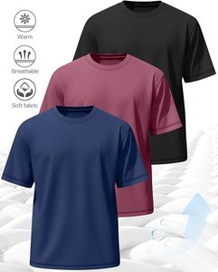 เสื้อยืดผู้ชายผ้าฝ้ายพื้นฐานแบบปรับแต่งได้ เนื้อผ้าน้ำหนักเบา ระบายอากาศได้ดี นุ่มสบาย ทรงปกติ สวมใส่สบายๆ ในฤดูร้อน เสื้อผ้าขายส่ง - Product Image 3