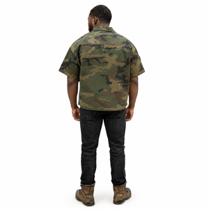 Polo de Manga Corta con Cierre Frontal para Hombre, Estilo Casual, Tejido, Corte Regular, Camuflaje - Product Image 2
