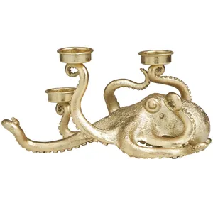Support de bougie rond en métal doré fait main, qualité export pour les activités religieuses, destiné aux acheteurs en gros aux États-Unis, au Royaume-Uni et aux Émirats arabes unis - Product Image 1