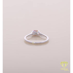 Pink Oval Moissanite Diamond <b>Solitaire</b> Engagement <b>Ring</b> White Gold Minimalist Promise Wedding <b>Ring</b> for Women Gift - Product Image 3