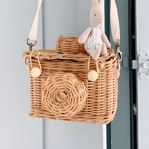 Bolso bandolera de ratán para niños, cestas tejidas a mano, mini cesta con asa, accesorios para niñas pequeñas - Product Image 6