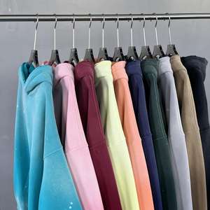 Sweat à capuche surdimensionné personnalisé gris vintage imprimé en molleton 100 % coton épais pour homme, effet délavé soleil, 450 g/m², délavé à l'acide et vieilli - Product Image 3