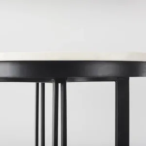 Luxury Decorative Metal <b>Console</b> <b>Table</b> with White Marble Surface Entryway Furniture Handmade Stainless Steel Coffee <b>Table</b> - Product Image 4