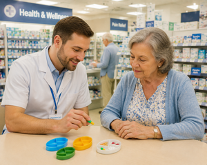 Boîte de rangement pour pilules en plastique à 4 compartiments - Pratique et portable pour le stockage quotidien de vitamines et de médicaments - Product Image 2