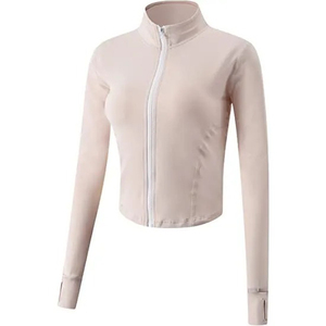 Chaqueta de Yoga para Mujer con Logotipo Personalizado, Diseño Más Reciente, Top Deportivo para Gimnasio y Running, Ajuste Delgado, Transpirable y Elástico - Product Image 3