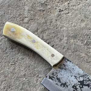 Hand Forged Stainless Steel Turkish Meat Mincer Cleaver Knife Bone Handle Traditional Chef Knife Handmade <b>Kitchen</b> Knives - Product Image 6