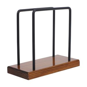 Porte-serviettes portable contemporain en métal et bois avec un design décoratif, idéal pour ajouter du charme à une table à manger traditionnelle - Product Image 4