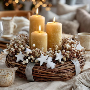 Porte-bougie de Noël en bois naturel 2026 du Vietnam pour une décoration de table élégante et une présentation festive par 99 Gold Data - Product Image 4
