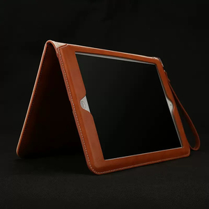 Housse pour tablette en cuir véritable, pochette pour tablette, housse de protection classique marron pour tablette, housse de voyage d'affaires - Product Image 2