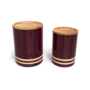 Bless This Kitchen Boîtes de rangement métalliques cylindriques avec couvercles hermétiques pour la conservation des aliments, design champêtre - Product Image 4