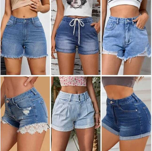 Shorts de Mezclilla para Mujer, Cintura Alta, a la Moda, Transpirables, Súper Desgastados - Product Image 5