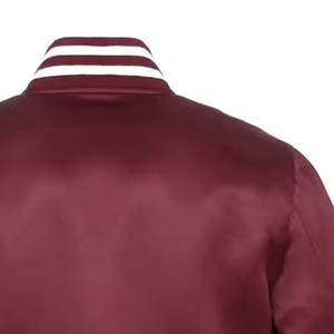 <b>Mens</b> Satin Baseball Style <b>Jacket</b> <b>Lightweight</b> <b>Casual</b> Fashion Outerwear Ribbed Cuffs Full Zip Comfortable Daily Wear <b>Jacket</b> - Product Image 2