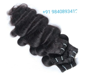 ผมแท้คุณภาพพรีเมียม HAMDAAN IMPEX ผมอินเดียจากผู้บริจาคคนเดียว แบบ Remy  ลอนธรรมชาติ  ขนาด 10"-30" สำหรับต่อผม - Product Image 1