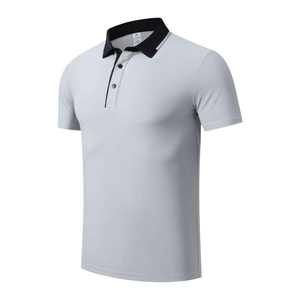 Polo de Golf para Hombre, Talla Grande, Manga Corta, Poliéster y Elastano, Ropa Deportiva con Diseño en Blanco para Sublimación - Product Image 2