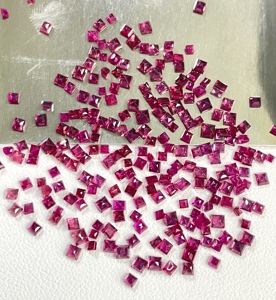 ทับทิมพม่าธรรมชาติคุณภาพดี ขนาด 2.0-2.5 มม. รูปทรงสี่เหลี่ยม น้ำหนัก 33.60 กะรัต ผ่านการอบความร้อน พลอยสีชมพูแดงสำหรับทำเครื่องประดับ - Product Image 4