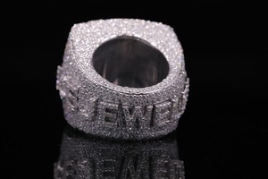 Fully Iced Design Hip Hop Moissanite Diamond <b>Ring</b> Sterling Silver Moissanite Urban Hip Hop Unisex <b>Ring</b> for Wedding - Product Image 3