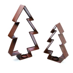 Árbol de Navidad Metálico Moderno para Mesa, Decoración en Forma de Árbol, Tamaño Pequeño, Duradero para Interiores, Estilo Pino de Aluminio - Product Image 1