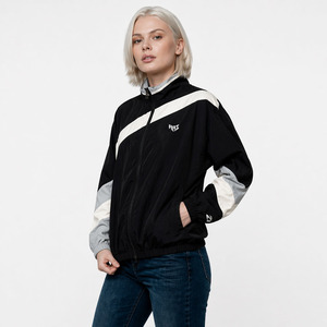 Chaqueta Cortavientos Ligera con Paneles en Contraste Negros para Mujer y Hombre, Estilo Bomber, con Cremallera, de Moda 2026, Proveedor de Ropa Urbana - Product Image 3
