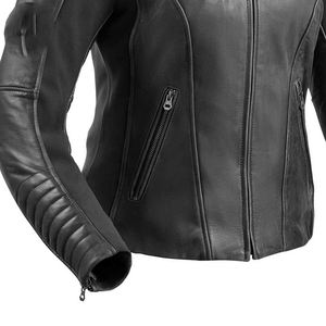 Chaqueta de Motocicleta de Cuero Genuino para Mujer, Diseño 2026, Resistente al Viento, Transpirable, Tallas Grandes, Chaquetas de Cuero a la Moda para Motociclistas - Product Image 2
