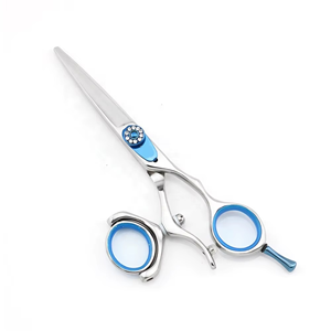 Juego de Tijeras de Peluquería Profesionales Plateadas, 2 Piezas, Tijeras de Corte de Pelo de Acero con Alto Contenido de Carbono, con Tornillo Ajustable - Product Image 1