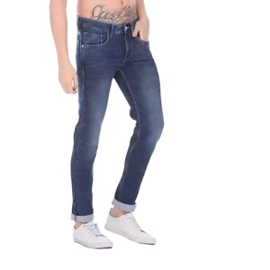 Jeans for <b>Men</b> Wholesale Price Denim Fabric Slim Fit <b>Men</b> Overruns Supplier <b>Stretch</b> Casual Baggy Blue Wash Jeans <b>Pants</b> - Product Image 3