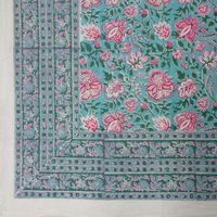 Nappe carrée en coton jacquard floral européen imprimé à la main, motif floral, 8 places, 220 cm, tissée, lavable, pour la maison