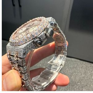 Reloj Unisex con Incrustaciones de Moissanita, con Fecha Automática, Diamantes Incoloros de Alta Calidad, Precio de Mayoreo, Superventas - Product Image 2