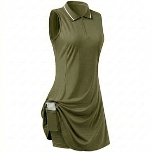 Vêtements de sport rouges de haute qualité pour le golf, sans manches, en Spandex/Nylon, confortables, décontractés, pour l'été, séchage rapide - Product Image 6