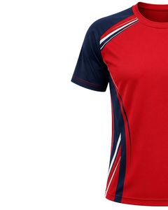 T-shirt de sport respirant à séchage rapide pour homme, rouge et bleu marine, idéal pour la course, la gym, l'entraînement et les activités sportives - Product Image 3