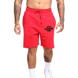 กางเกงขาสั้นเล่นกีฬาสำหรับผู้ชายกางเกงขาสั้นเล่นยิมทำจากฝรั่งเศสเทอร์รี่ใส่สบายปรับแต่งได้แบบ100% - Product Image 1