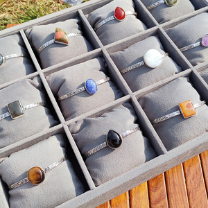 Pulseras de Piedras Naturales Variadas, Estilo Bohemio, Hechas a Mano, Bañadas en Plata, con Amatista, Diseños Únicos para Regalo Unisex - Product Image 4