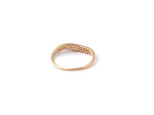 Anillo de compromiso minimalista de plata de ley 925 con diamante y piedra preciosa en oro rosa para mujer - Product Image 6