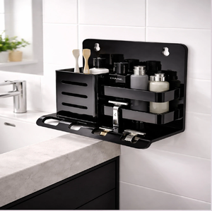 Clean Stainless Steel Customized Wall Stand with Lower Hook and <b>Brush</b> Hanging Attachment Slot for Bathroom Use - Product Image 6