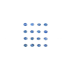 พลอยไพลินสีน้ำเงินธรรมชาติทรงรีขนาด 3x4 มม. แบบไม่ผ่านการปรับแต่ง, พลอยไพลินสีน้ำเงินธรรมชาติทรงเหลี่ยมสำหรับทำเครื่องประดับ - Product Image 1