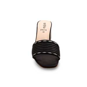 Sandales à talon formelles noires FR8118 Pantoufle - Product Image 1