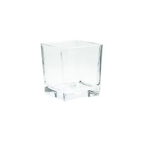 <b>Clear</b> Square Glass Votive Holder for Tea Lights, Candles, and <b>Table</b> Centerpieces - Product Image 1