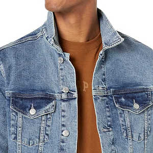 <b>Top</b> Seller Solid Color Best Quality Men Clothing Denim Fashion Jackets High Street Style Men's Casual Wear Denim Jeans Jacket - Product Image 3
