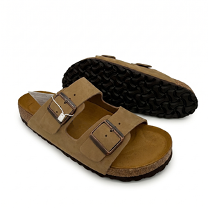 <span class=keywords><strong>Sandalias</strong></span> de Corcho de Cuero Vacuno Estilo Birken Unisex con Doble Correa, Soporte Anatómico para el Arco, Logotipo Personalizado, OEM, Venta al por Mayor, <span class=keywords><strong>Sandalias</strong></span> de Verano - Product Image 2