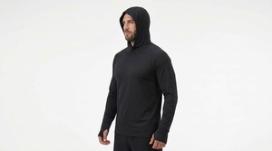 Men <b>Hooded</b> Long Sleeve Training Top Comfortable Sportswear <b>Shirt</b> - Product Image 4