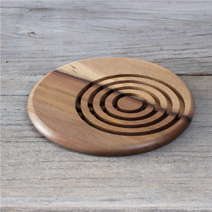 Sous-plat en bois en gros, design circulaire moderne, résistant à la chaleur, pour plats chauds, logo personnalisé, meilleur prix - Product Image 1